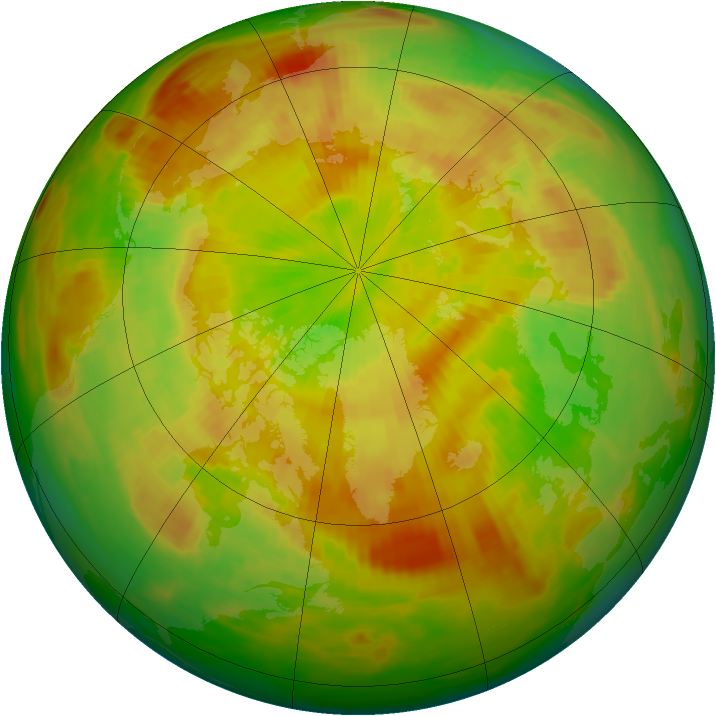 Arctic ozone map for 01 June 1982